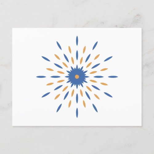 Blue and Gold  Atomic Star Postcard