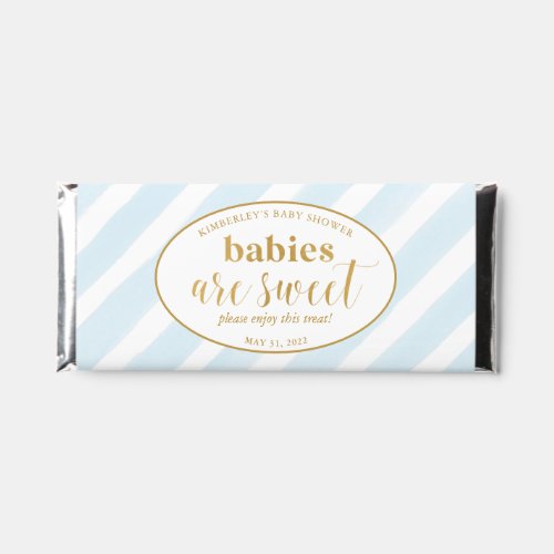 Blue and Gold Baby Shower Babies are Sweet  Hershey Bar Favors