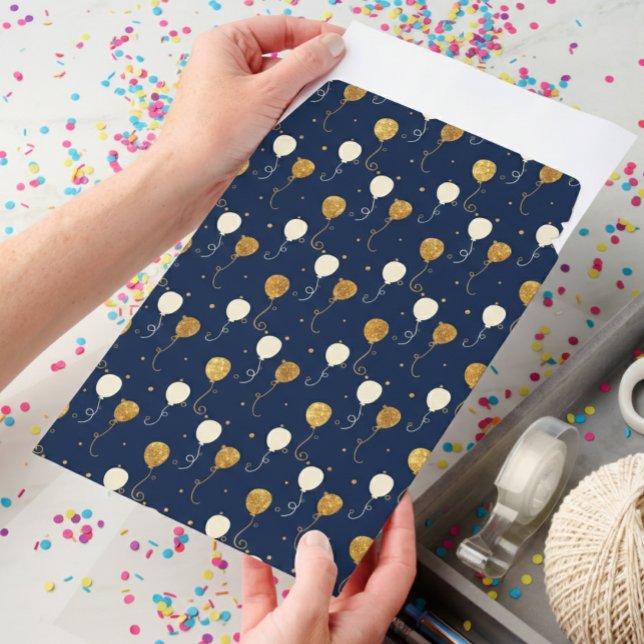 Blue and Gold Balloon Celebration  Envelope Mailers (Creator Uploaded)