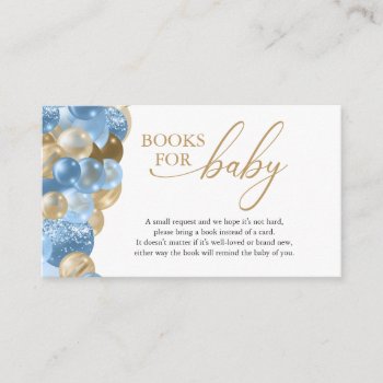 Blue And Gold Balloons Books For Baby Enclosure Card by daisylin712 at Zazzle