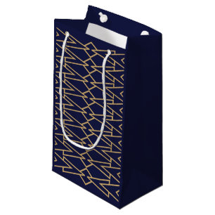Blue and Gold Bowties Small Gift Bag