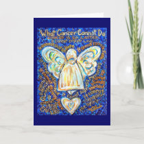 Blue and Gold Cancer Angel Card