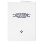 Blue and Gold Cancer Angel Card (Back)