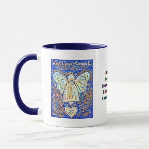 Blue and Gold Cancer Angel Mug