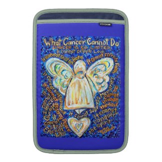 Blue and Gold Cancer Cannot Do Angel iPad Sleeve