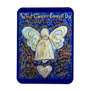 Blue and Gold Cancer Cannot Do Angel Magnet