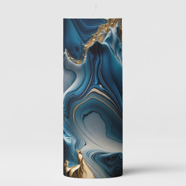 Blue and Gold Candle (Front)