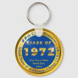 Blue and Gold, Class of 1972, Class Reunion Favors Keychain