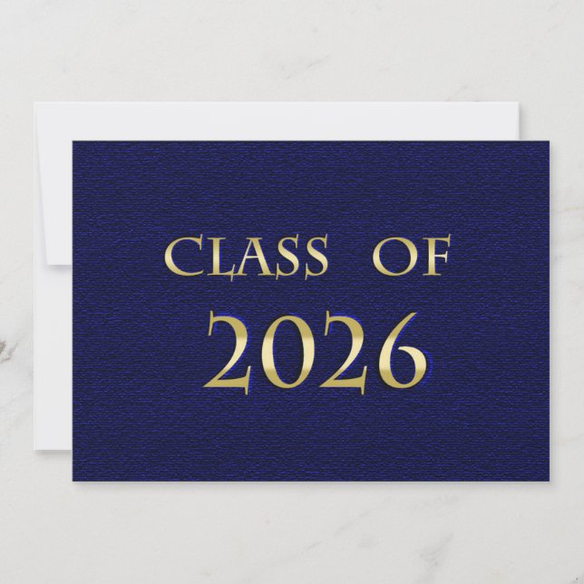 Blue and Gold Class of 2026 Card (Front)