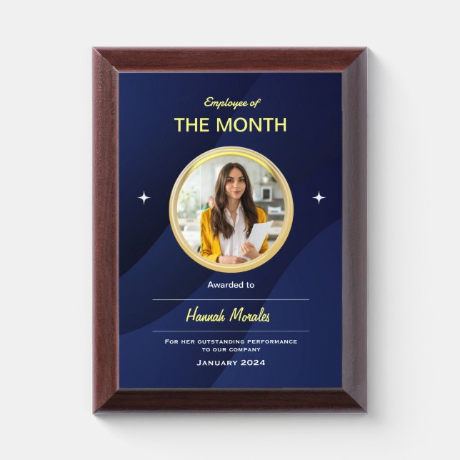 Blue and Gold Color Award (Vertical)