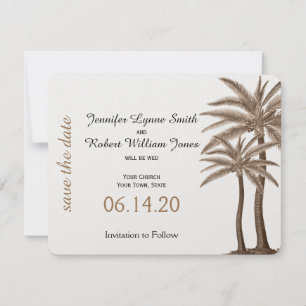 Blue and Gold Compass Rose Wedding Save the Date