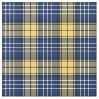 Blue And Gold Custom Coyle Family Tartan Fabric by plaidwerx at Zazzle