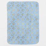 Blue and Gold design  Baby Blanket