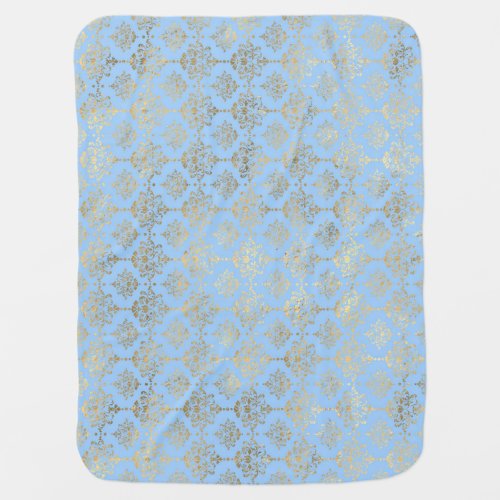 Blue and Gold design  Baby Blanket