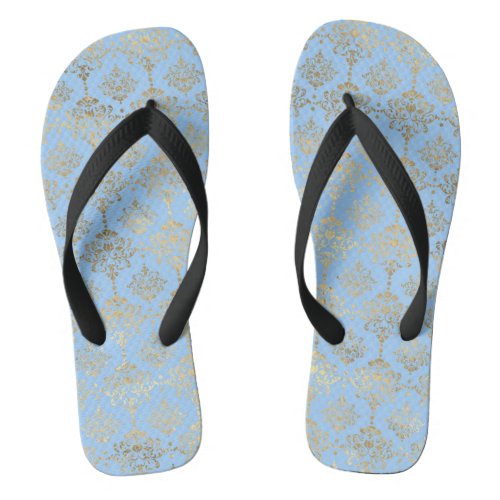 Blue and Gold design  Flip Flops