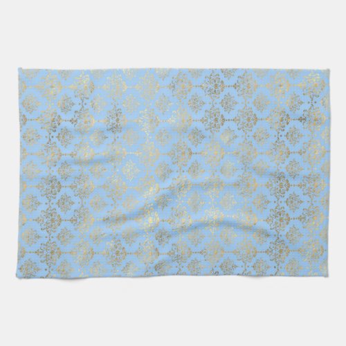 Blue and Gold design  Kitchen Towel