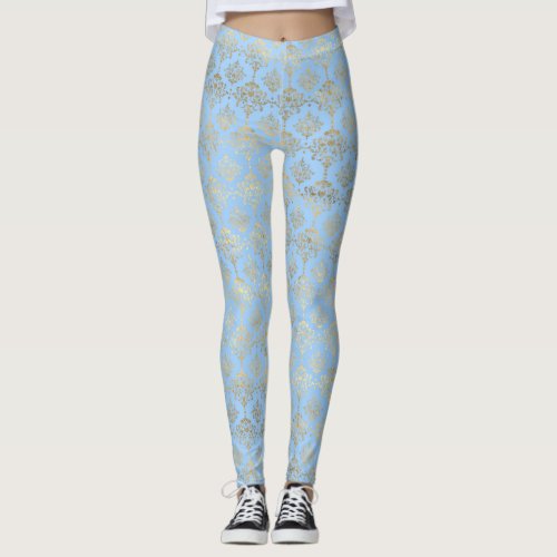 Blue and Gold design  Leggings