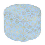 Blue and Gold design  Pouf