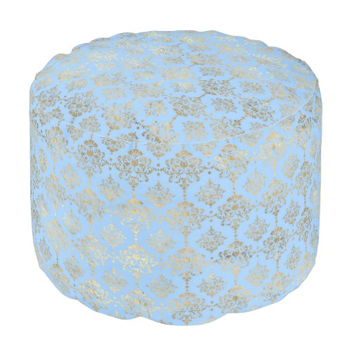 Blue and Gold design  Pouf