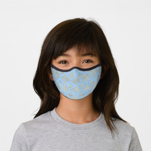 Blue and Gold design  Premium Face Mask