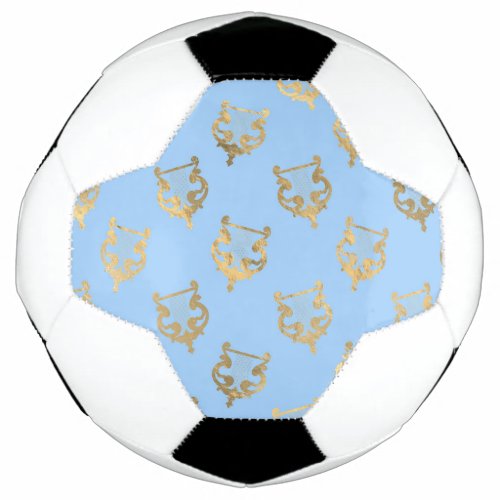 Blue and Gold design Soccer Ball