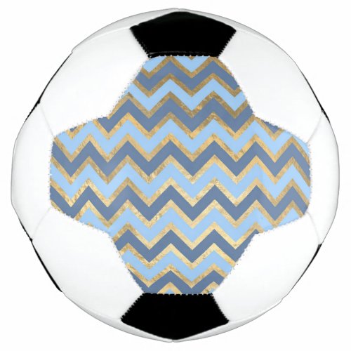 Blue and Gold design Soccer Ball