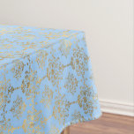 Blue and Gold design  Tablecloth