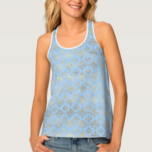 Blue and Gold design  Tank Top