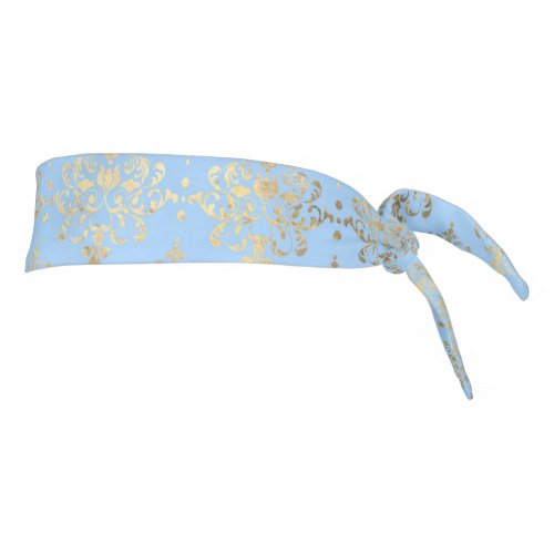Blue and Gold design  Tie Headband
