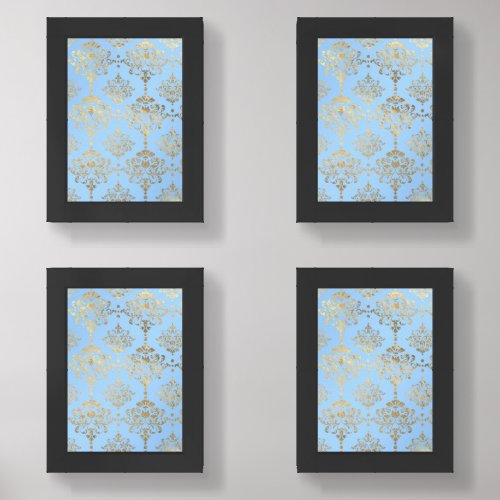 Blue and Gold design  Wall Art Sets