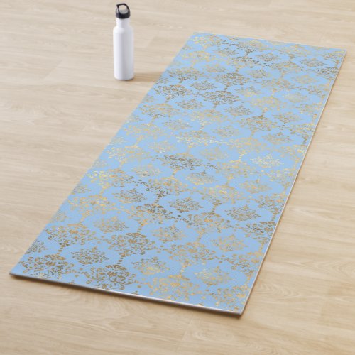 Blue and Gold design  Yoga Mat
