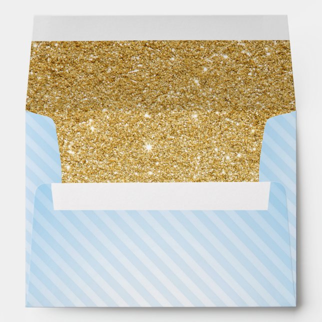 Blue and Gold Envelopes, Twinkle Little Star Envelope (Back (Bottom))
