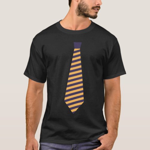 Blue and Gold fake tie  T_Shirt