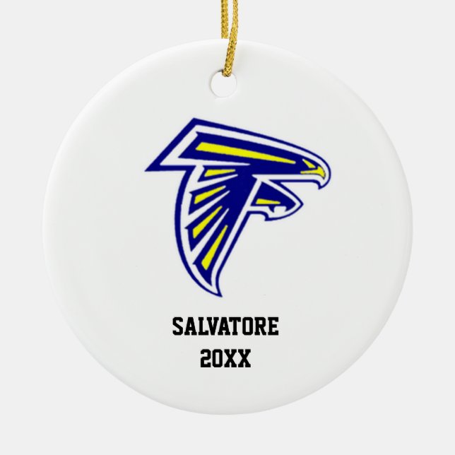 Blue And Gold Falcon Christmas Ornament (Front)