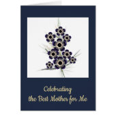 Blue and Gold Fractal Art Floral Bouquet (Front)