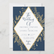 Blue and Gold Frame Modern