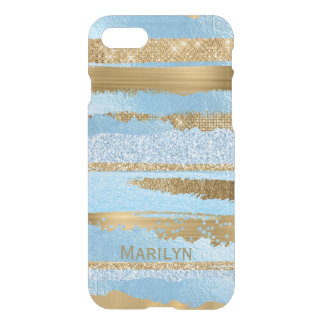 Blue and Gold Glam iPhone 7 Case