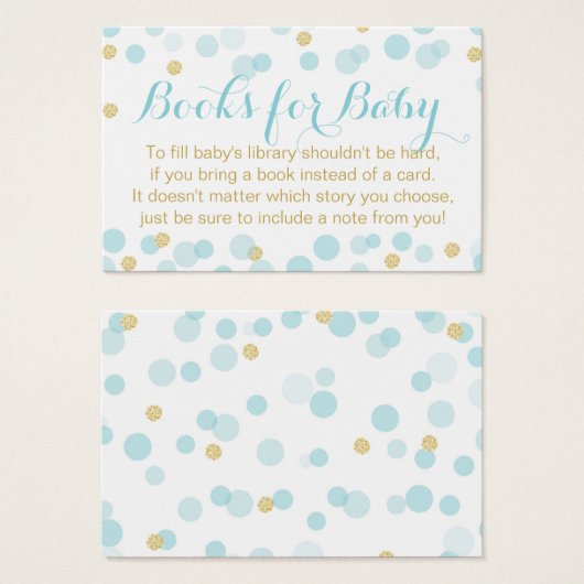 Blue and Gold Glitter Confetti Books For Baby (Front & Back)