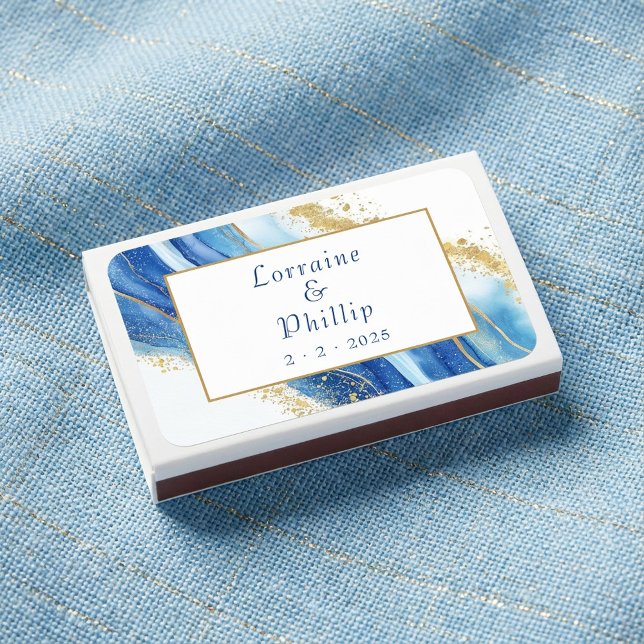 Blue and Gold glitter costal Matchboxes (Blue and Gold glitter costal Matchboxes.)