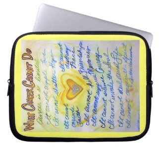 Blue and Gold Heart Computer Sleeve Electronics