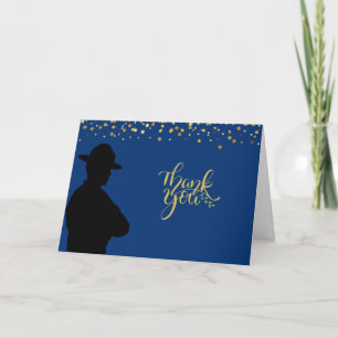 Blue and Gold Highway Patrol Retirement Thank You Card
