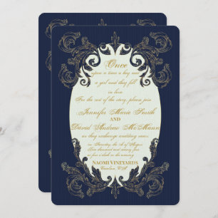 Blue and Gold Invitation