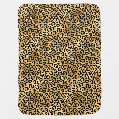 Blue and Gold Leopard Series Design 2 Baby Blanket