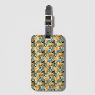 Blue and Gold Leopard Series Design 7 Luggage Tag