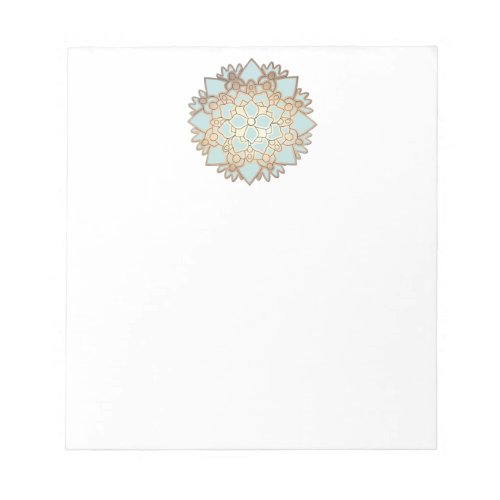 Blue and Gold Lotus Notepad