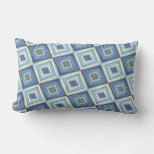 Blue and Gold Lumbar Pillow