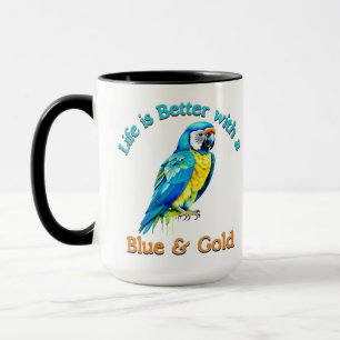 Blue and Gold Macaw Parrot Coffee lover Gift  Mug