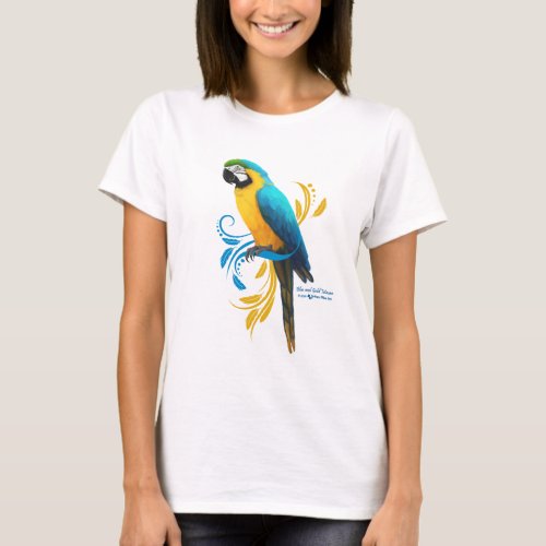 Blue and Gold Macaw Tshirt