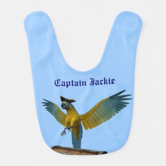 Blue and Gold Macaw Wearing a Pirate Hat