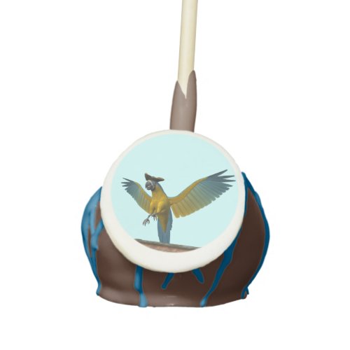 Blue and Gold Macaw Wearing a Pirate Hat Cake Pops